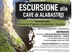 Domenica 11 agosto si organizza una escursione alle cave di alabastro con accompagnatore